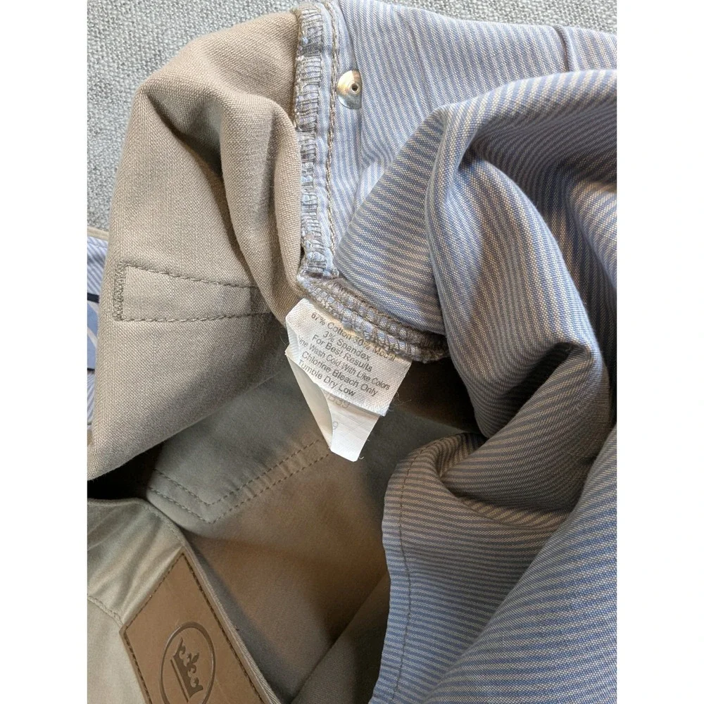 Peter Millar Pants Men 40x33 Brown Ultimate Sateen Pocket Stretch Straight Chino